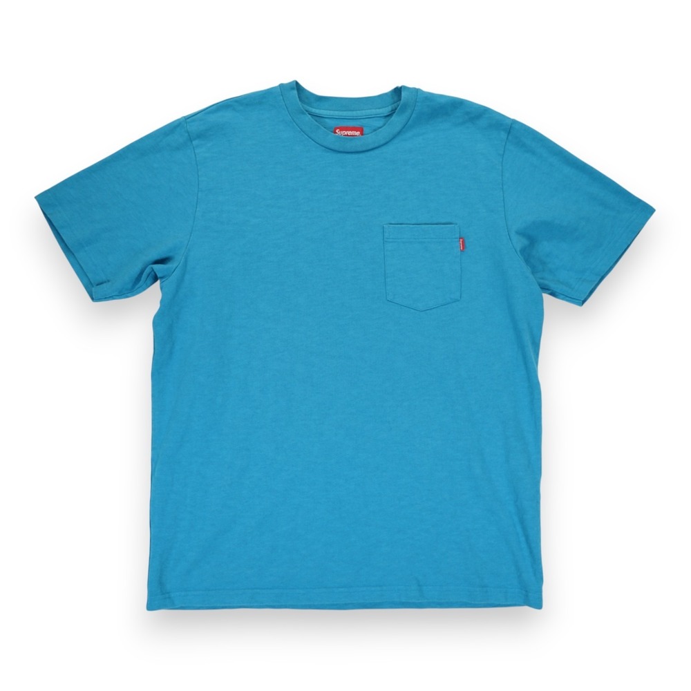 Supreme Men's‎ Short Sleeve Pocket Tee Dusty Blue Large